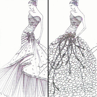 wedding dress, look and white