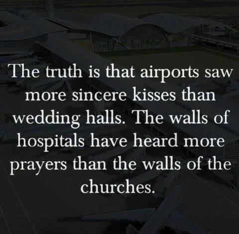 airports, prayers, hospitals and churches