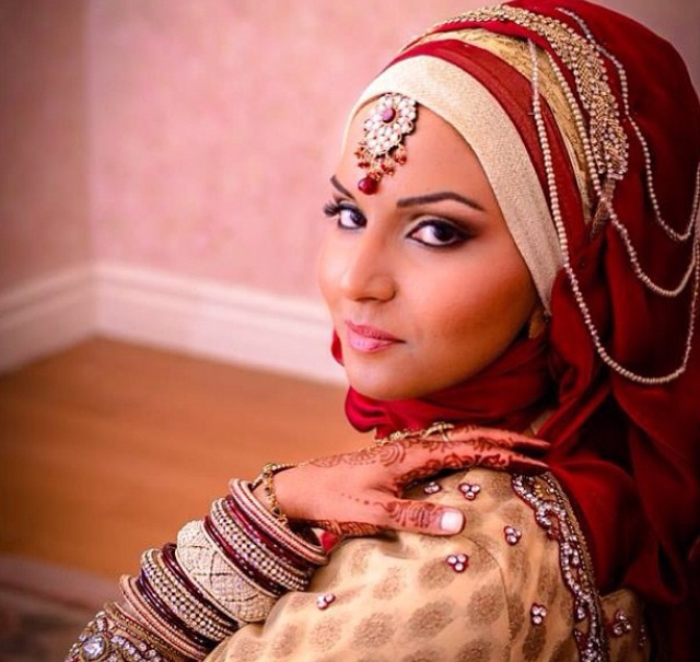 bride, middle eastern, wedding dress and muslim