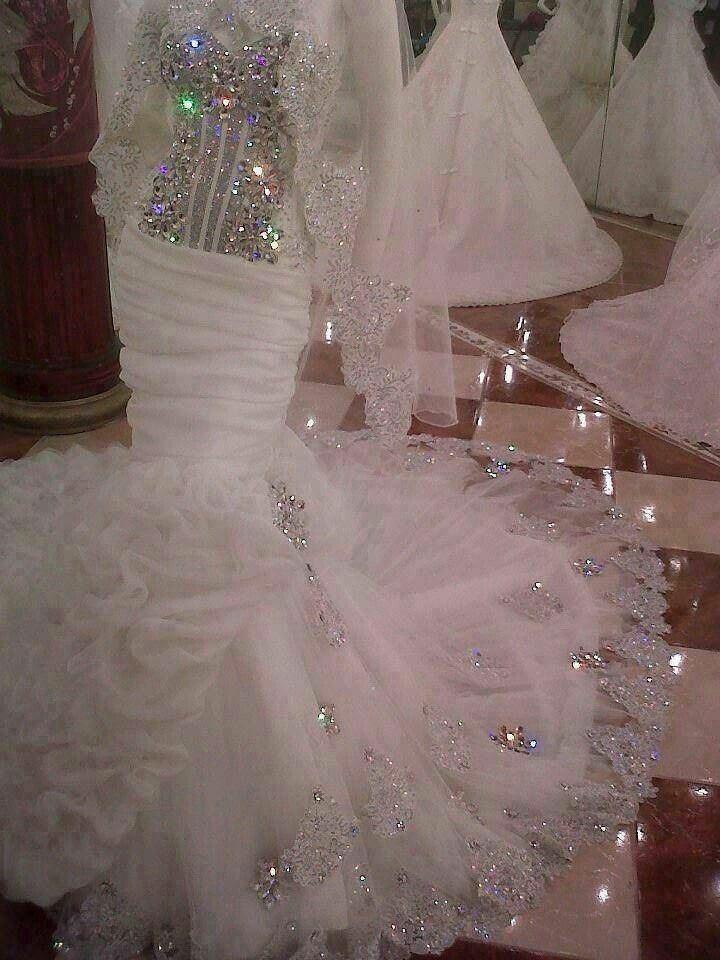 ♥, wow, white dress and crystal wedding dress