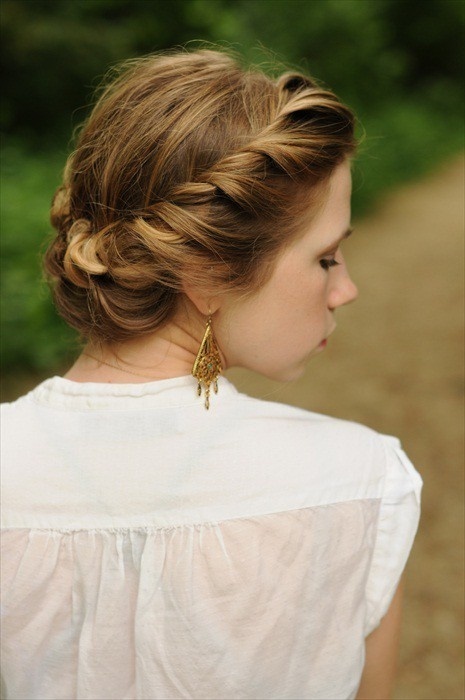 hairstyle, sophisticated, up-do and simple