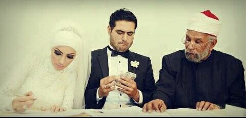 hijab, suit and man