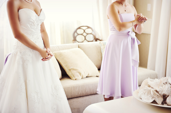 white, wedding dress and jewelry
