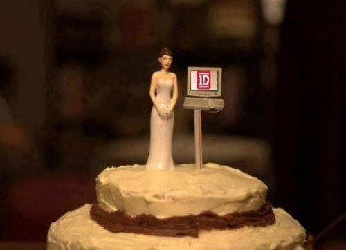 cake, bride and 1d
