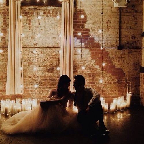 candles, bride, lighting and groom