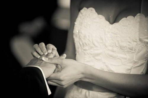 couple, nail and dress