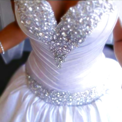 Blanc, dress and wedding dress