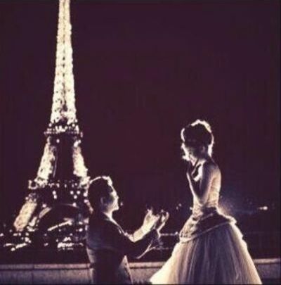 woman, eiffeltower and man