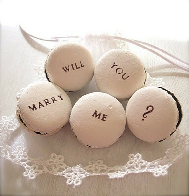 love, macarones and will you marry me