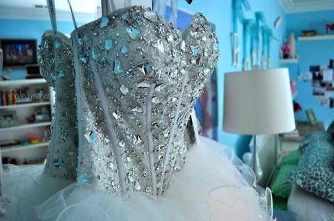 shiny, silver and dress