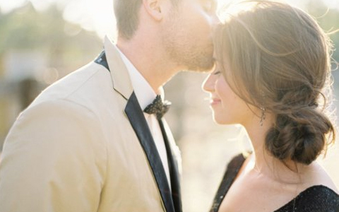man, forehead kiss and kiss