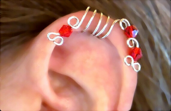 jewelry, peacock and cartilage