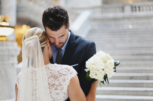 gown, tuxedo and white