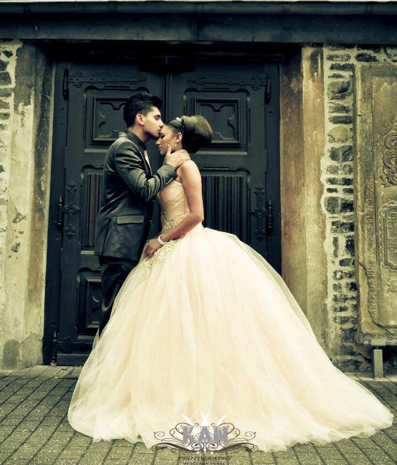 kiss, love, couple and bride