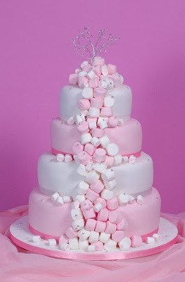 marshmallow cake, sweets and cupcake