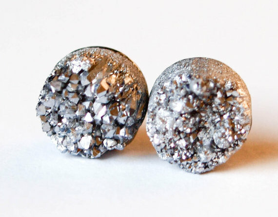 accessory, earrings and stone