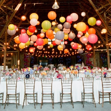 wedding reception, wedding venue and wedding decorations
