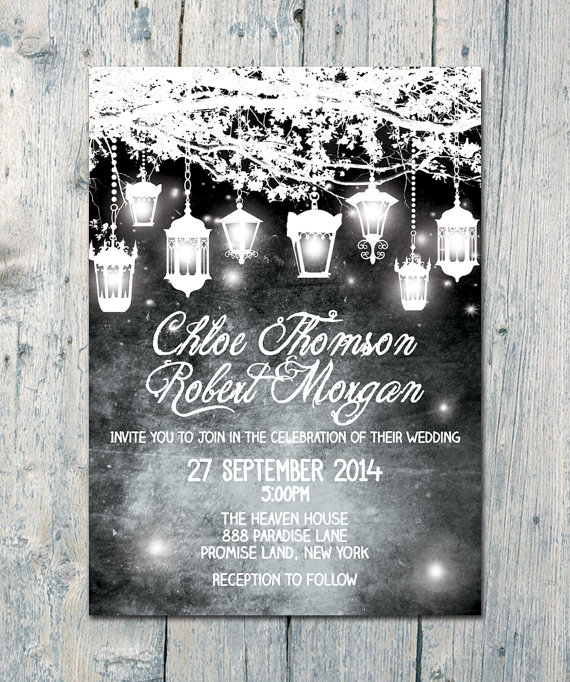 black, invitation, garden and etsy