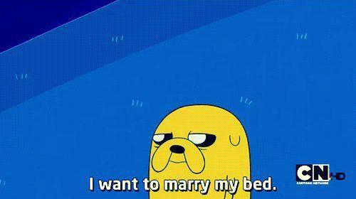 yellow, blue and bed
