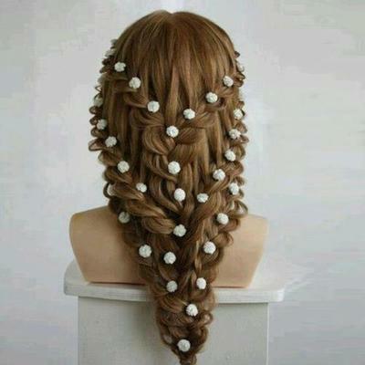 braids, pretty and light brown