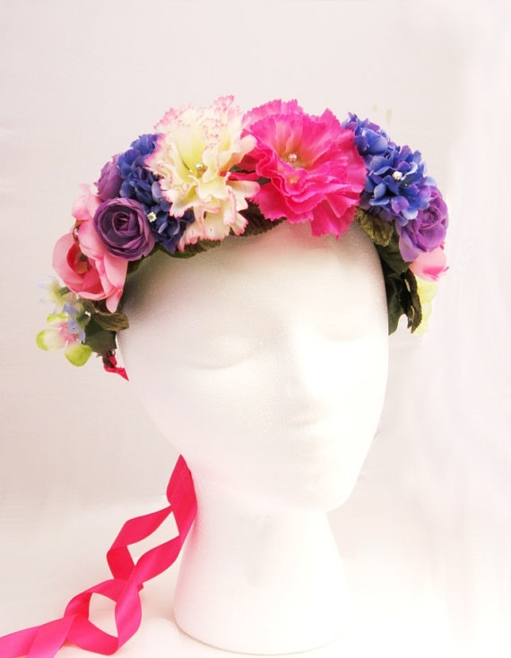 flower crown, love, hair ideas and roses