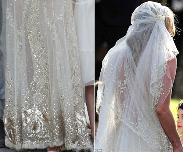 John Galliano, love, wedding dress and gold