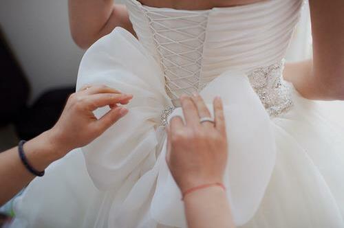 huge, white and bow