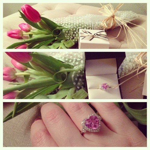 ring, pink, sweet and present