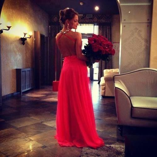 date, pink, dress and rose