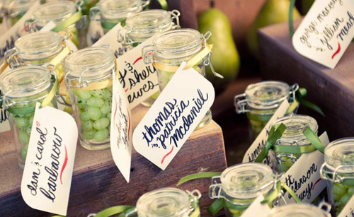 personalized favors, diy and reception