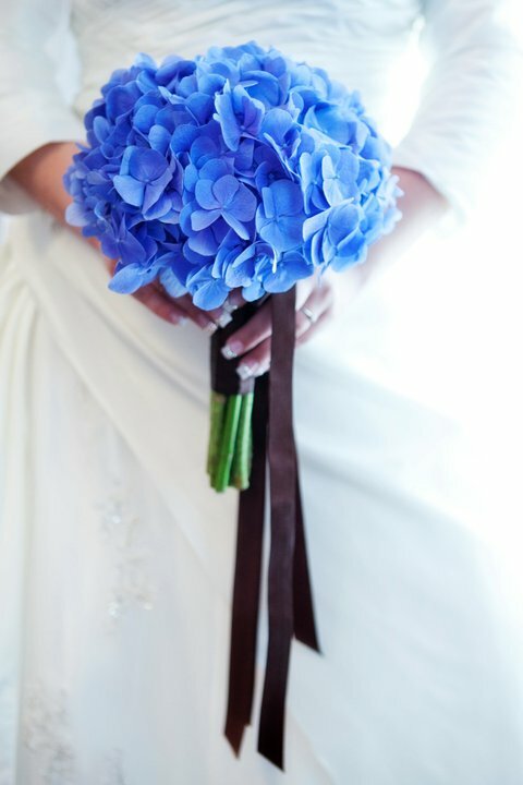 flowers, blue flowers, blue and wedding dress