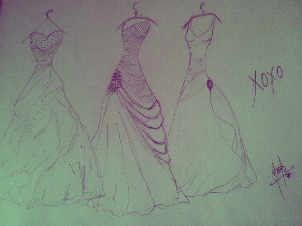 dresses, sketches, prom dresses and pretty