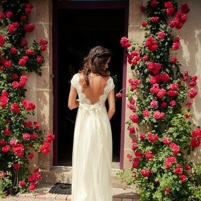 fashion, door and bride
