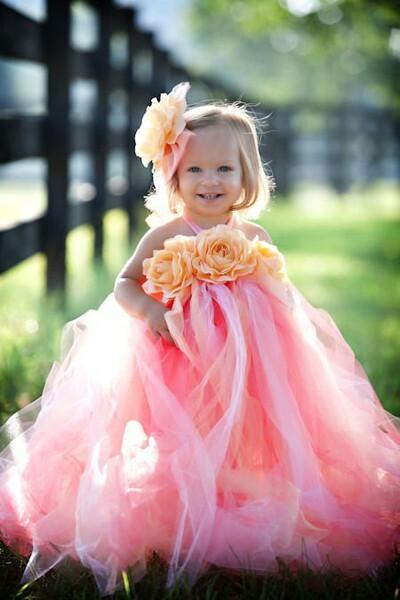 flower girl, bridal party and pink