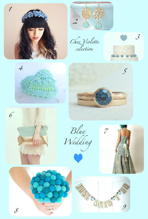 blue wedding, bride, lace and blue