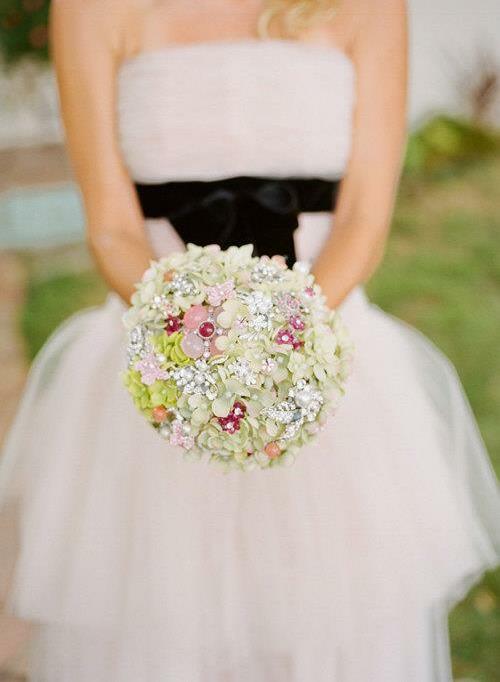 flowers, bouquet, bridal and black ribbon