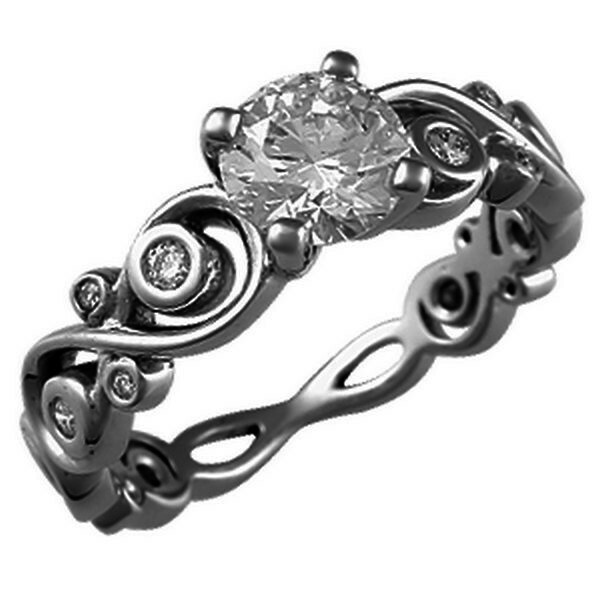 engagementring, black and white, love and engagement