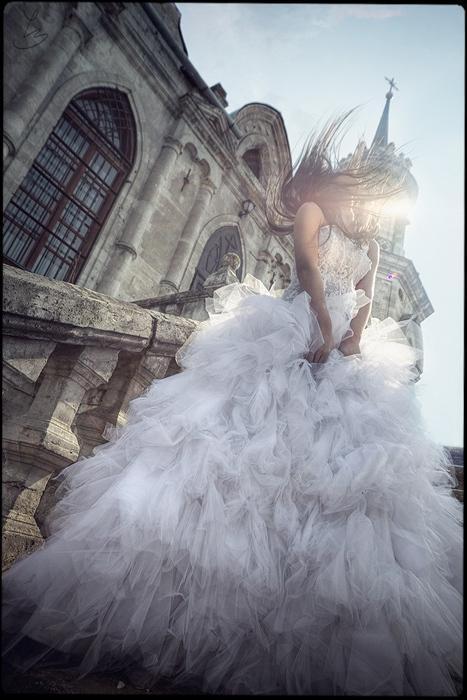 photography, dress, wind and wedding dress