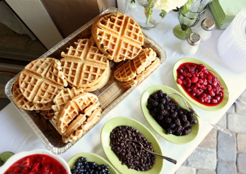 bar fruit wedding, fresas and waffle
