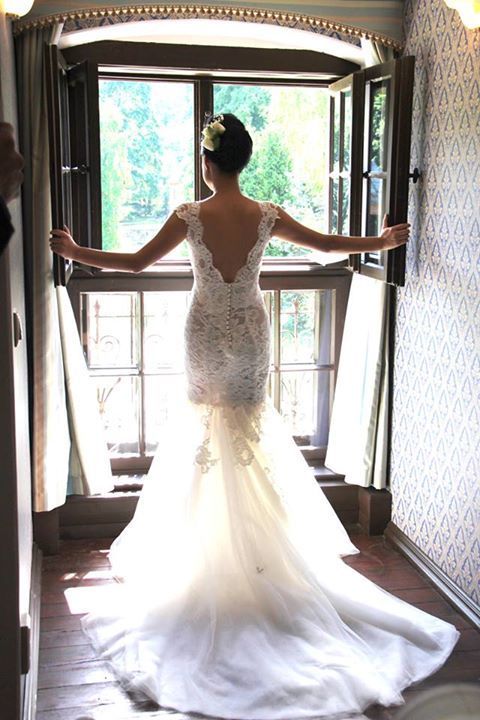 hairstyle, long wedding dress, lace wedding dress and christmas
