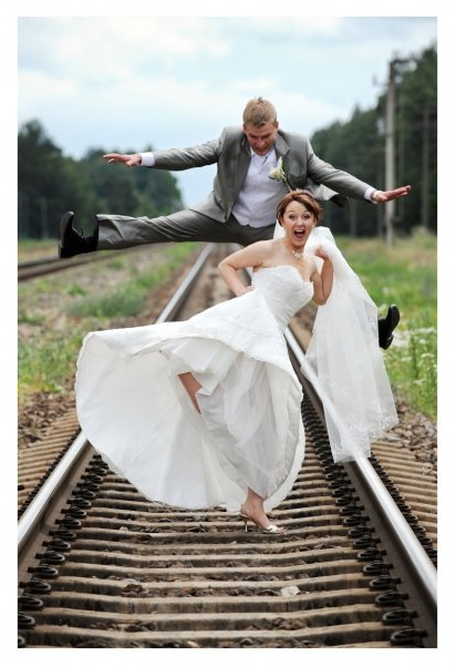 crazy, couple and groom