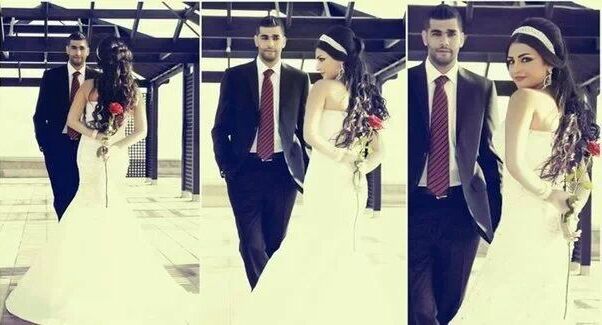 bridal, red and black