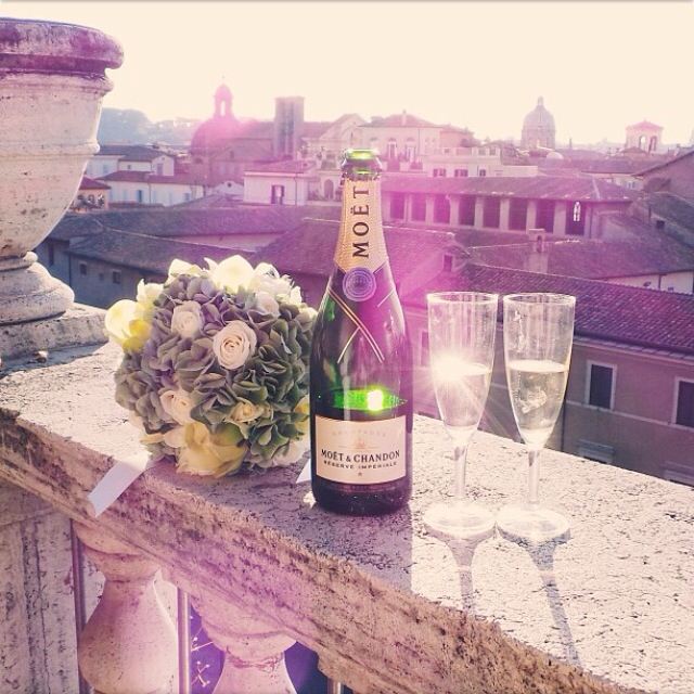 party, fashion, flowers and balcony