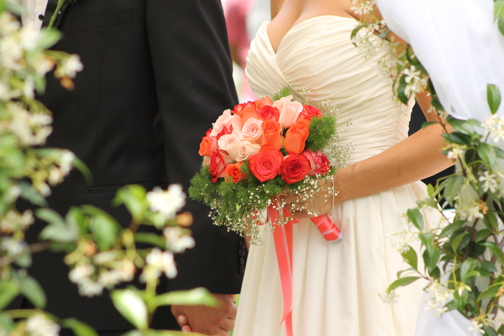 dress, love, wedding dress and married