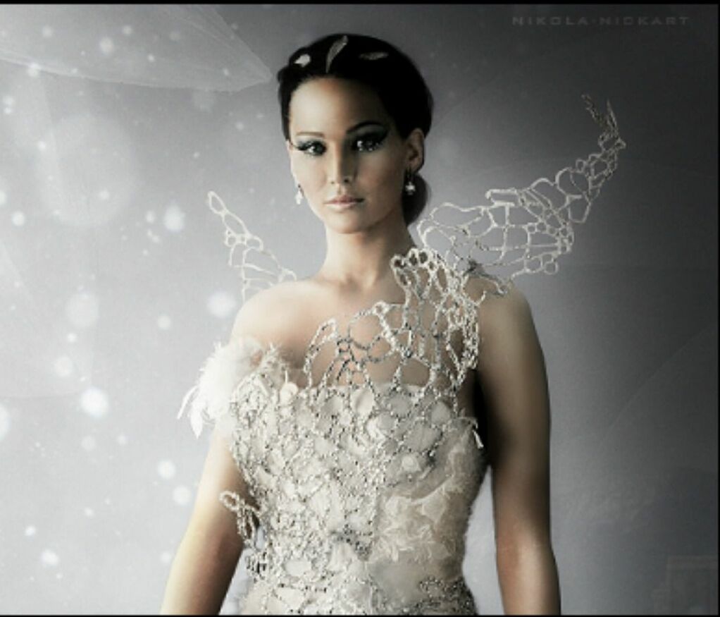 hunger games, katniss, catching fire and wedding dress