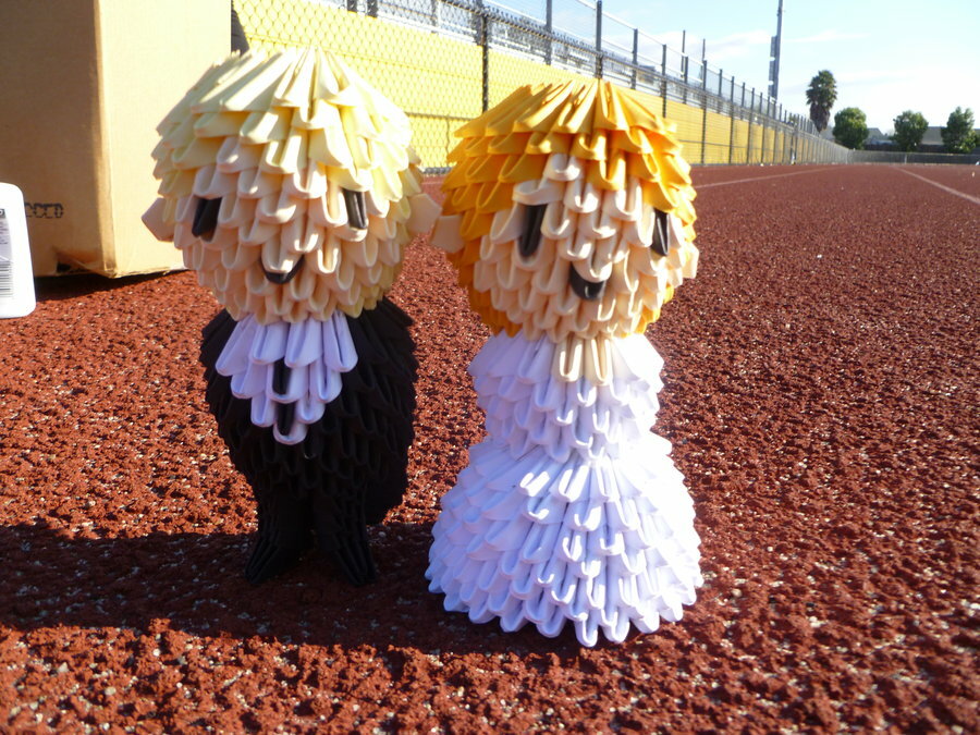 origami, pretty, couple and married