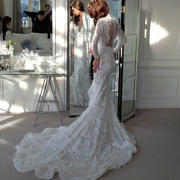 stunning, lace, dress and bride