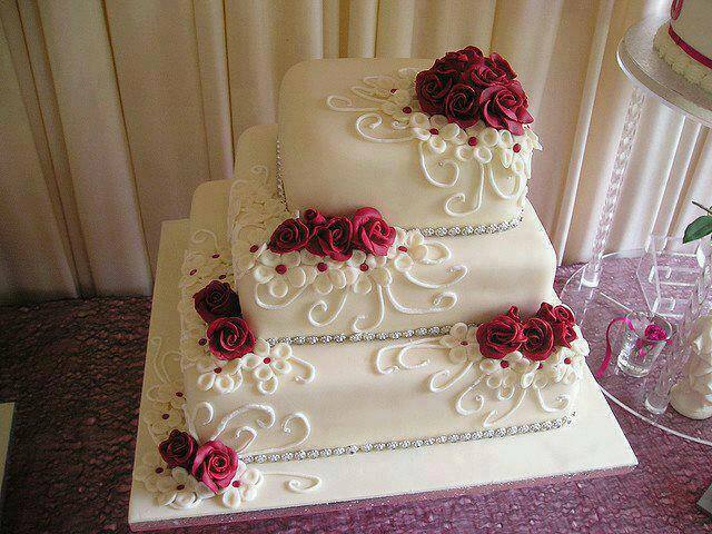 art, pink, wedding cake and red