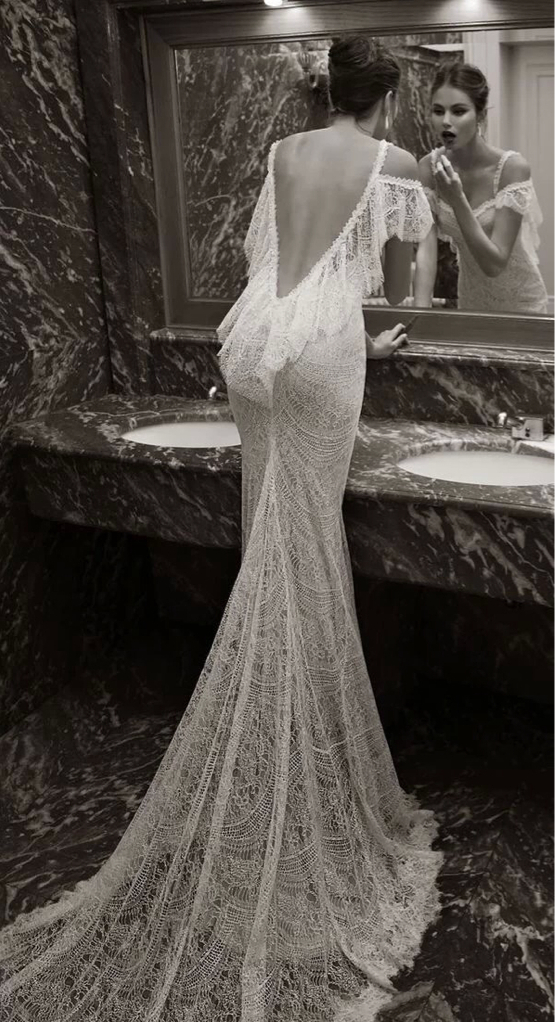 long dress, berta, sexy and bridal