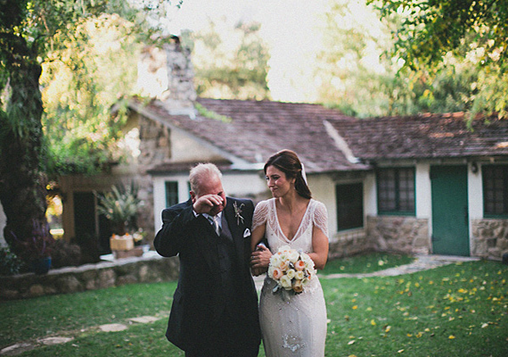 moment, bride and dad